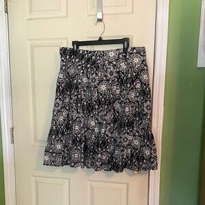 Apt. 9 Black and White A-Line Skirt
